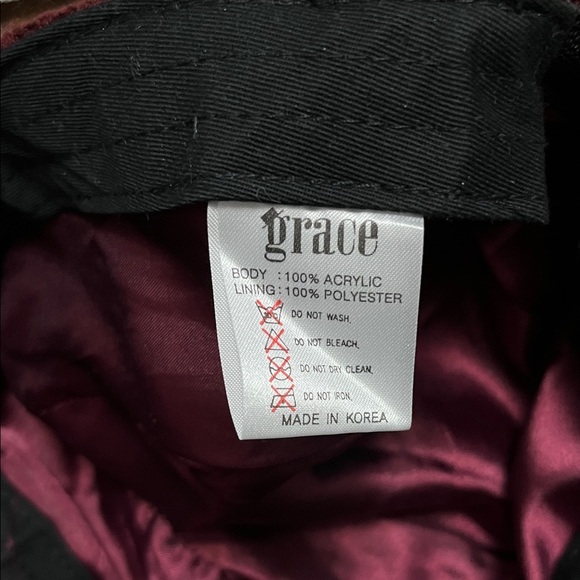 Grace Deep Red Knit Hat - Picture 2 of 4